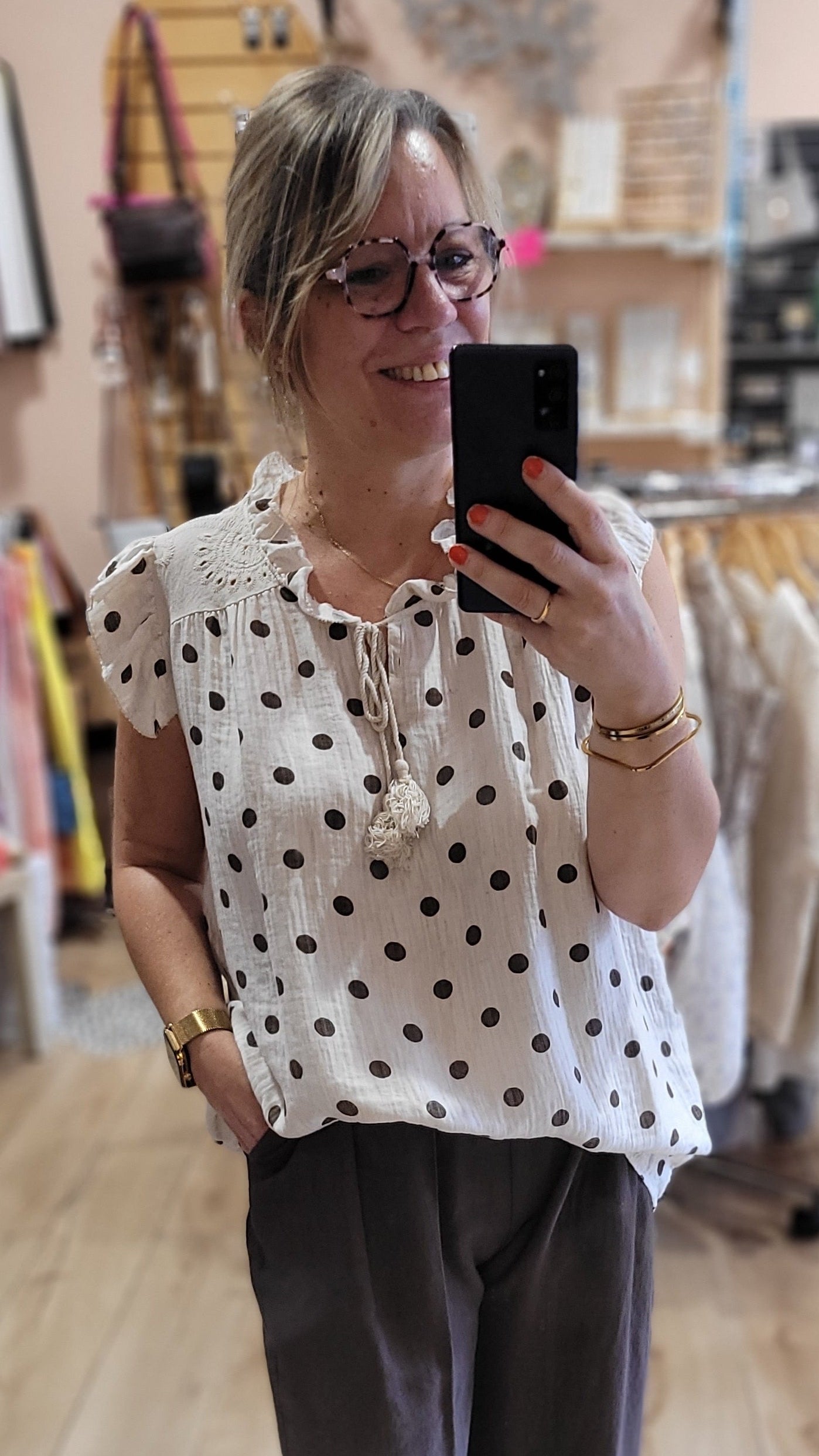 Blouse Pois